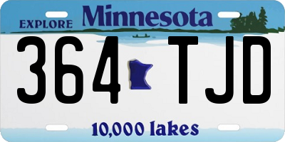 MN license plate 364TJD