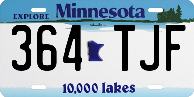 MN license plate 364TJF