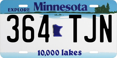 MN license plate 364TJN