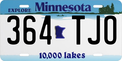 MN license plate 364TJO