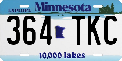 MN license plate 364TKC