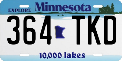 MN license plate 364TKD
