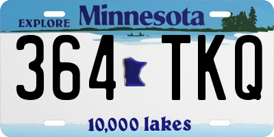 MN license plate 364TKQ