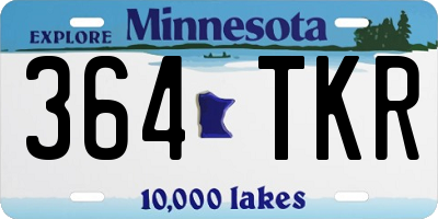 MN license plate 364TKR