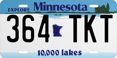 MN license plate 364TKT