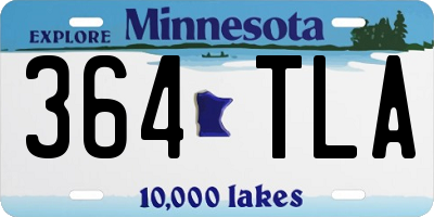 MN license plate 364TLA