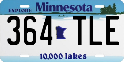 MN license plate 364TLE