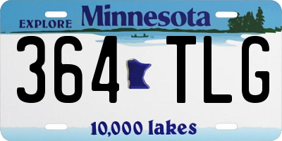 MN license plate 364TLG