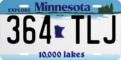 MN license plate 364TLJ