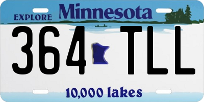 MN license plate 364TLL