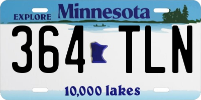 MN license plate 364TLN