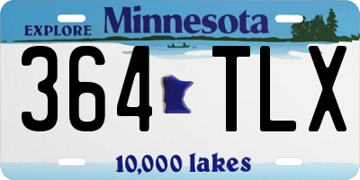 MN license plate 364TLX