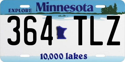 MN license plate 364TLZ