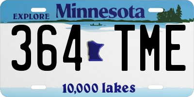 MN license plate 364TME