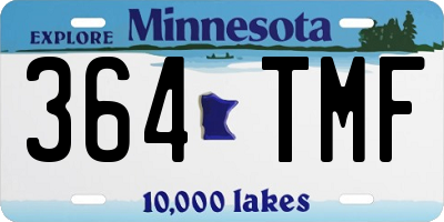 MN license plate 364TMF