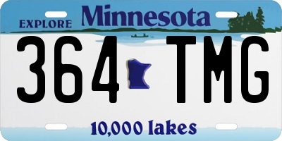 MN license plate 364TMG