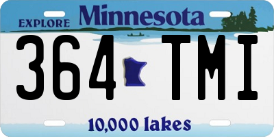 MN license plate 364TMI