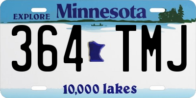 MN license plate 364TMJ