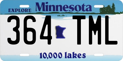 MN license plate 364TML