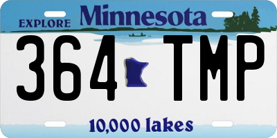 MN license plate 364TMP