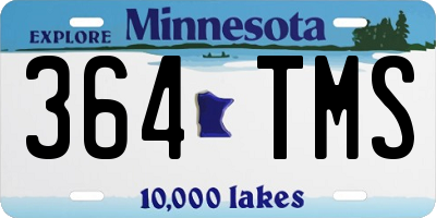 MN license plate 364TMS