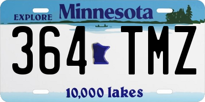 MN license plate 364TMZ
