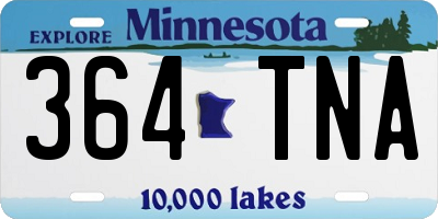 MN license plate 364TNA