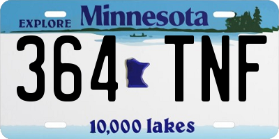 MN license plate 364TNF