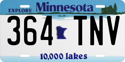 MN license plate 364TNV