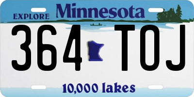 MN license plate 364TOJ