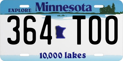 MN license plate 364TOO