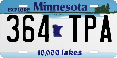 MN license plate 364TPA