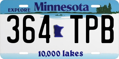 MN license plate 364TPB