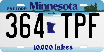 MN license plate 364TPF