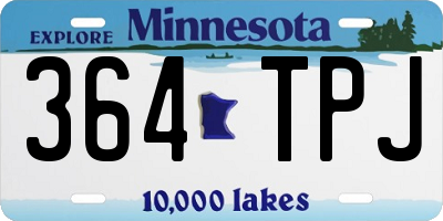 MN license plate 364TPJ
