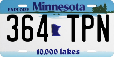 MN license plate 364TPN