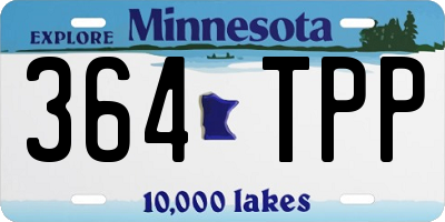 MN license plate 364TPP