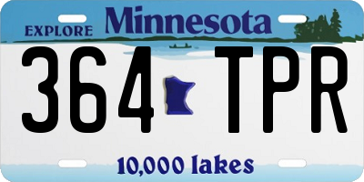 MN license plate 364TPR