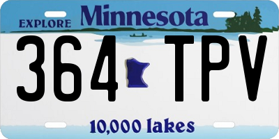 MN license plate 364TPV