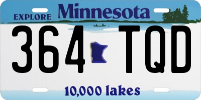 MN license plate 364TQD