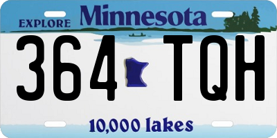 MN license plate 364TQH