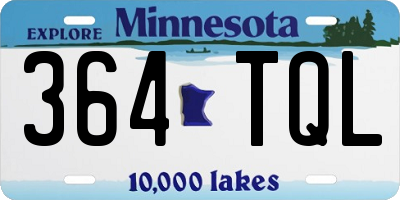MN license plate 364TQL