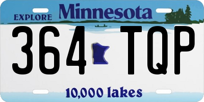 MN license plate 364TQP
