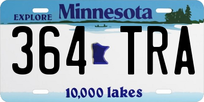 MN license plate 364TRA