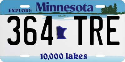 MN license plate 364TRE