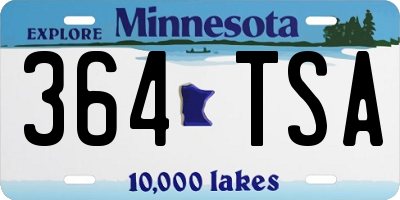 MN license plate 364TSA