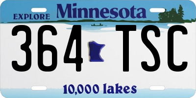 MN license plate 364TSC
