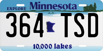MN license plate 364TSD