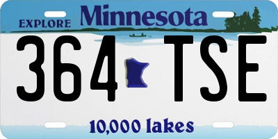 MN license plate 364TSE