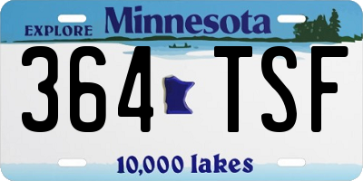 MN license plate 364TSF